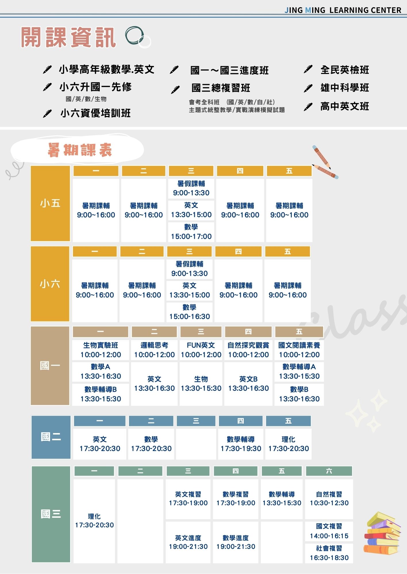 金名文理補習班的最新公告圖片